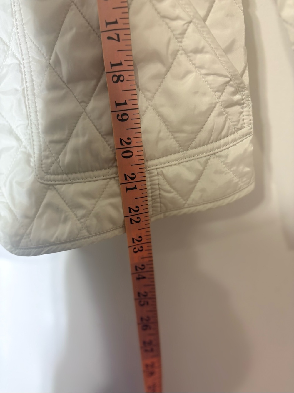 Banana Republic Quilted Womens Ivory Equestrian Corduroy Collar Jacket Sz M - Picture 13 of 14
